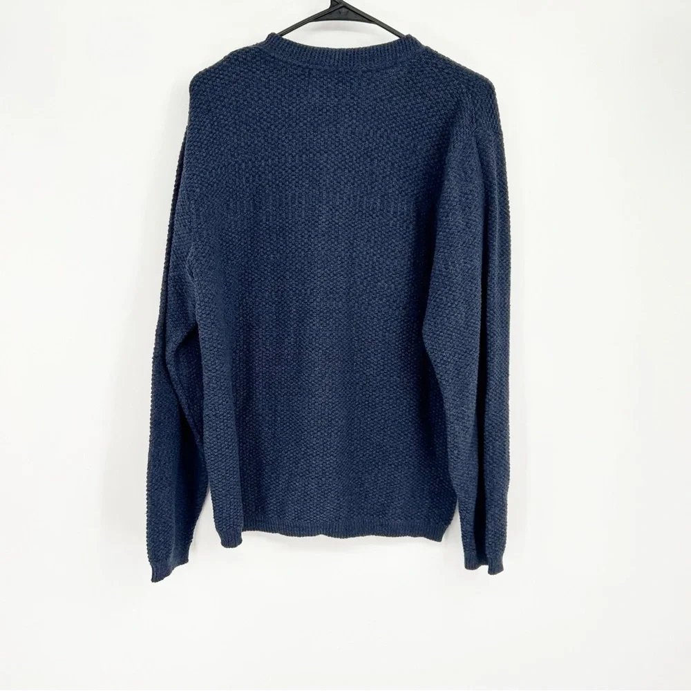 Oscar de la Renta Blue Knot Crew Neck Sweater Size‎ Medium